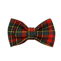 HKM-9486269 Plaid Christmas Dog Collar and Leash Set with Bow and Vest ¨C Green Background for Festive Pets