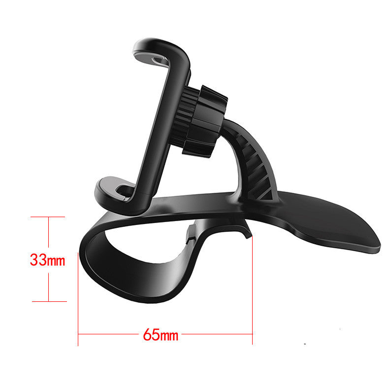 HKM-948627 Adjustable 360-Degree Mobile Phone Holder for Instrument Panels, Black ABS Plastic