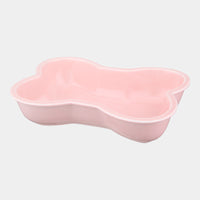 HKM-9486653 Ceramic Anti-Overturning Large Pet Bowl for Dogs and Cats with Wooden Rack