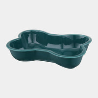 HKM-9486653 Ceramic Anti-Overturning Large Pet Bowl for Dogs and Cats with Wooden Rack