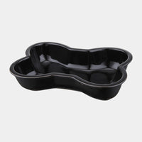 HKM-9486653 Ceramic Anti-Overturning Large Pet Bowl for Dogs and Cats with Wooden Rack
