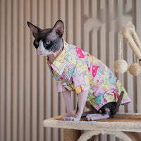 HKM-9487037 Ultra-Thin Breathable Cotton Shirt for Cats in Various Sizes