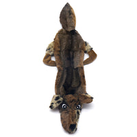 HKM-9487293 Pet Sounding Toy - Bite-resistant Plush Chomping Animal Styles in Gray Wolf, Rabbit, Raccoon, and Black Squirrel