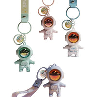HKM-948755 Kawaii Astronaut 3D PVC Keychain - Cartoon Car Key Ring Accessory