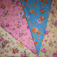 HKM-948755 Peony Peach Skin Printed Polyester Fabric - 210T Density, 150cm Wide, Versatile for Crafts and Home Decor