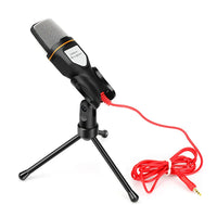 HKM-948819 Professional 3.5mm Condenser Microphone with Tripod for Laptop Recording and Gaming