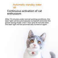 HKM-9488445 Automatic Laser Cat Teaser Collar - Rechargeable & Durable Pet Toy for Playtime Fun