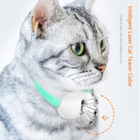 HKM-9488445 Automatic Laser Cat Teaser Collar - Rechargeable & Durable Pet Toy for Playtime Fun