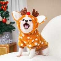 HKM-9490621 Fleece-Lined Elk Costume for Medium Dogs ¨C Autumn/Winter Pet Clothing