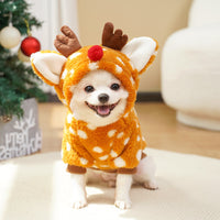 HKM-9490621 Fleece-Lined Elk Costume for Medium Dogs ¨C Autumn/Winter Pet Clothing