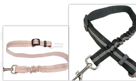 HKM-9492029 Adjustable Reflective Dog Car Seat Belt - Soft, Durable, Universal Fit