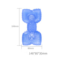 HKM-9493053 Cool Bite Toy for Dogs - TPR Ice Bone, Dumbbell, Ball, and Donut Designs, Blue