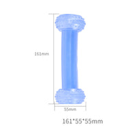 HKM-9493053 Cool Bite Toy for Dogs - TPR Ice Bone, Dumbbell, Ball, and Donut Designs, Blue