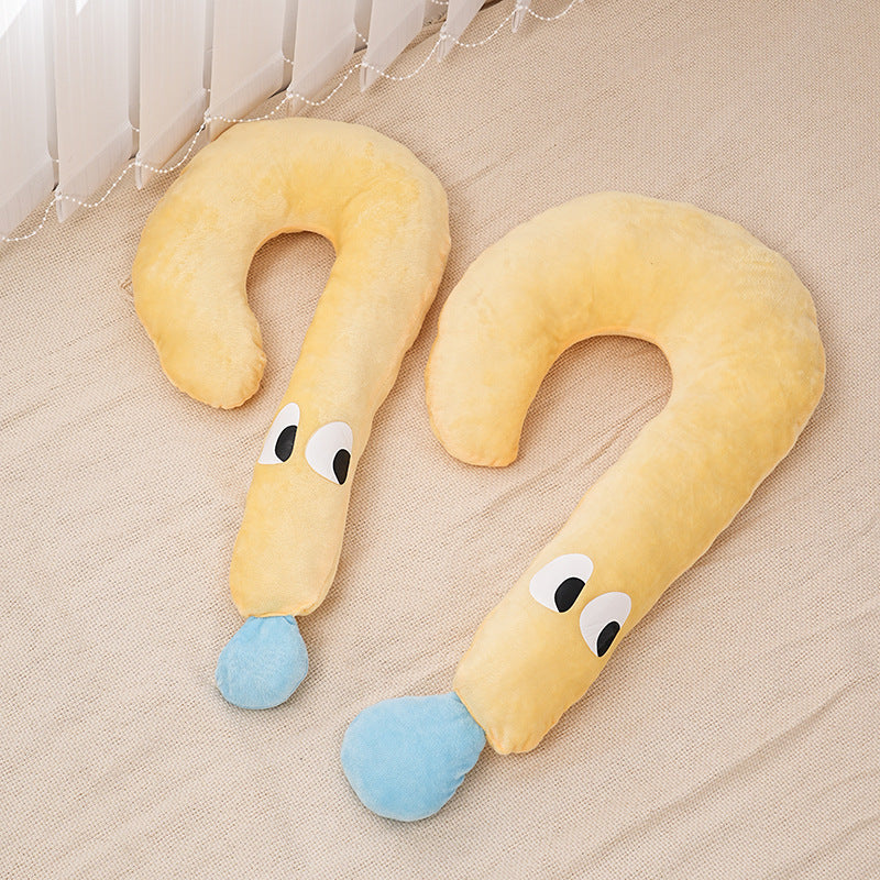 HKM-9494077 Moon Shaped Plush Sleeping Pillow for Pets - Soft and Cozy Dog and Cat Bed Pillow