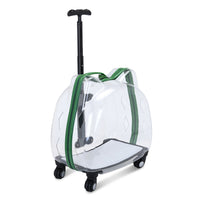 HKM-9494461 Portable Cat and Dog Trolley Bag with Transparent Bubble Box - Medium Soft Acrylic Polyester, Multiple Colors Available