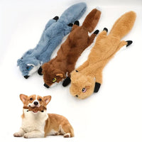 HKM-9495485 Plush Bite-Resistant Toys for Dogs – Fox, Squirrel, and Wolf Designs