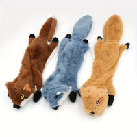 HKM-9495485 Plush Bite-Resistant Toys for Dogs – Fox, Squirrel, and Wolf Designs