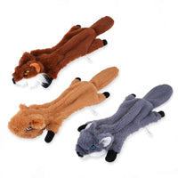 HKM-9495485 Plush Bite-Resistant Toys for Dogs – Fox, Squirrel, and Wolf Designs
