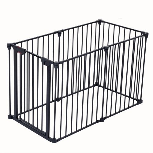 HKM-9495869 150-Inch Adjustable Safety Gate Play Yard with 6 Panels for Indoor Enclosures and Room Dividers