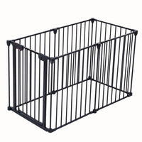 HKM-9495869 150-Inch Adjustable Safety Gate Play Yard with 6 Panels for Indoor Enclosures and Room Dividers