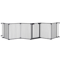 HKM-9495869 150-Inch Adjustable Safety Gate Play Yard with 6 Panels for Indoor Enclosures and Room Dividers