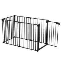 HKM-9495869 150-Inch Adjustable Safety Gate Play Yard with 6 Panels for Indoor Enclosures and Room Dividers