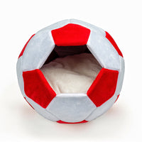 HKM-9497021 Four Seasons General Creative Cat Nest - Super Soft Plush, Black/White & Red/White, Small 40cm & Large 45cm