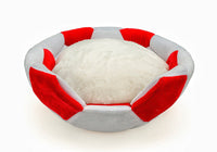 HKM-9497021 Four Seasons General Creative Cat Nest - Super Soft Plush, Black/White & Red/White, Small 40cm & Large 45cm
