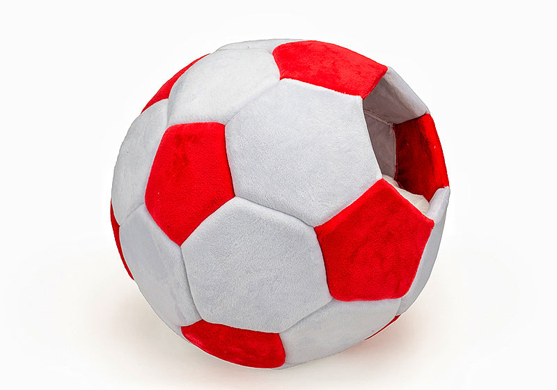 HKM-9497021 Four Seasons General Creative Cat Nest - Super Soft Plush, Black/White & Red/White, Small 40cm & Large 45cm