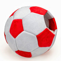 HKM-9497021 Four Seasons General Creative Cat Nest - Super Soft Plush, Black/White & Red/White, Small 40cm & Large 45cm