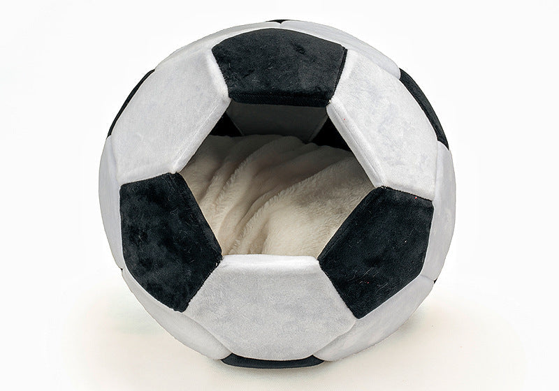HKM-9497021 Four Seasons General Creative Cat Nest - Super Soft Plush, Black/White & Red/White, Small 40cm & Large 45cm