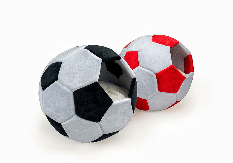 HKM-9497021 Four Seasons General Creative Cat Nest - Super Soft Plush, Black/White & Red/White, Small 40cm & Large 45cm