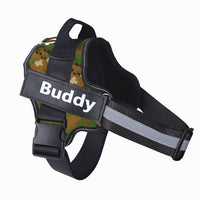 HKM-9497277 Reflective No-Pull Adjustable Dog Harness with Personalized Patch for Small to Large Dogs