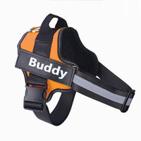 HKM-9497277 Reflective No-Pull Adjustable Dog Harness with Personalized Patch for Small to Large Dogs