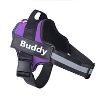 HKM-9497277 Reflective No-Pull Adjustable Dog Harness with Personalized Patch for Small to Large Dogs