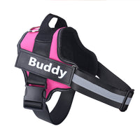 HKM-9497277 Reflective No-Pull Adjustable Dog Harness with Personalized Patch for Small to Large Dogs