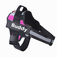HKM-9497277 Reflective No-Pull Adjustable Dog Harness with Personalized Patch for Small to Large Dogs