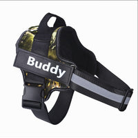 HKM-9497277 Reflective No-Pull Adjustable Dog Harness with Personalized Patch for Small to Large Dogs