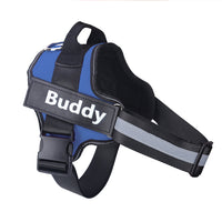 HKM-9497277 Reflective No-Pull Adjustable Dog Harness with Personalized Patch for Small to Large Dogs