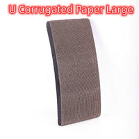 HKM-9498173 U-Shaped Corrugated Paper Cat Scratch Board, Eco-Friendly Pet Toy, Multi-Sized Design