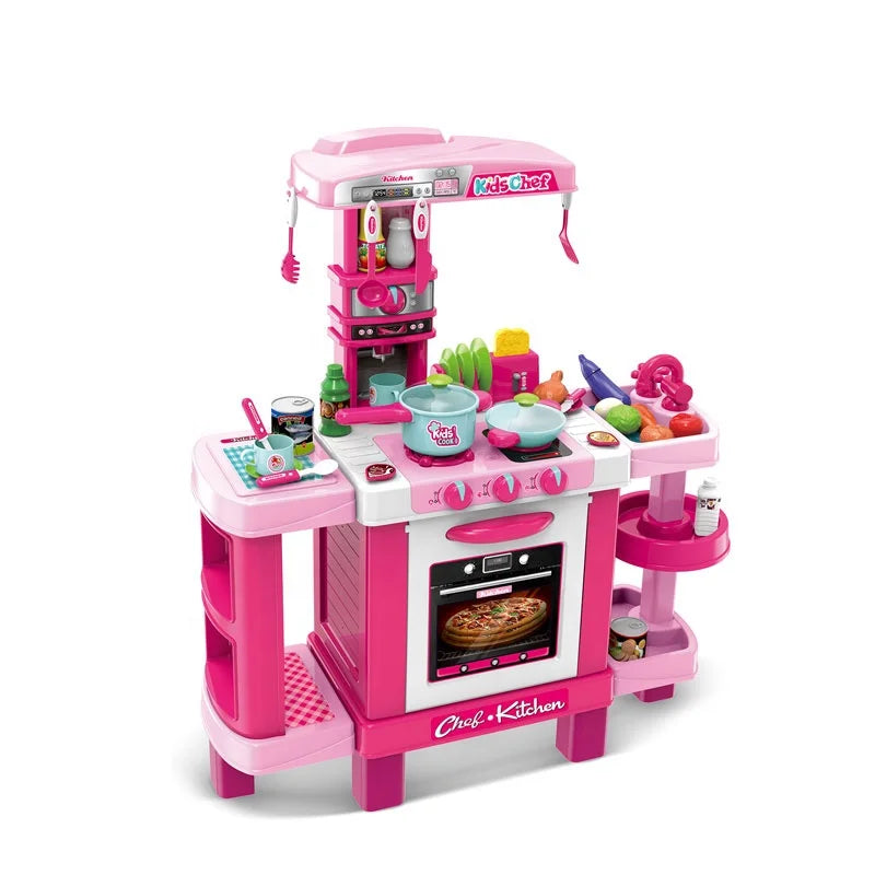 HKM-949907 Cooking Playset Toy with Lights and Induction Function for Ages 2 to 7