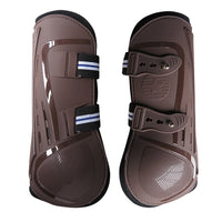 HKM-9499453 No 9 Color Barrier Horse Leg Guards - PU Hard Shell with Breathable Neoprene and Air Holes (4-Piece Set)