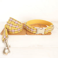 HKM-9499965 Bowknot Design Dog Collar and Drawstring Leash Set for Small to Large Breeds