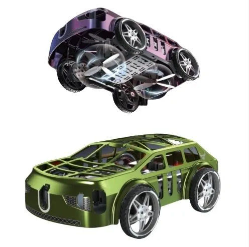 HKM-950035 2 in 1 Remote Control Flying Car with Headless Mode and LED Lights, Electric RC Vehicle for Indoor and Outdoor Use