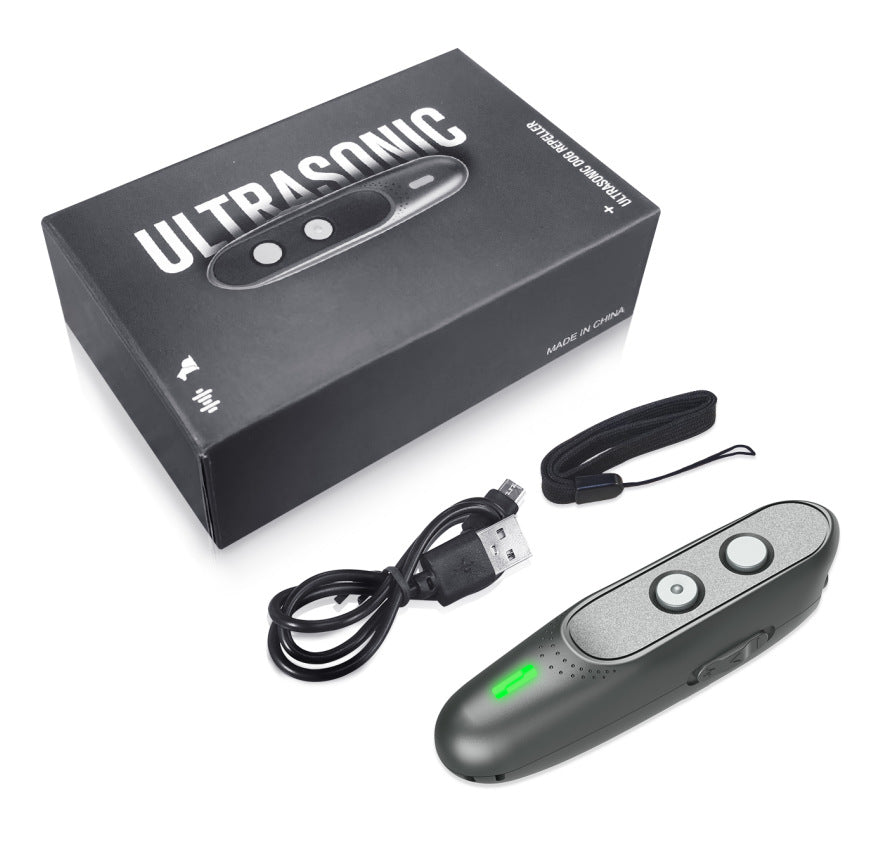HKM-9501245 Ultrasonic Handheld Dog Bark Deterrent Trainer with Rechargeable Battery