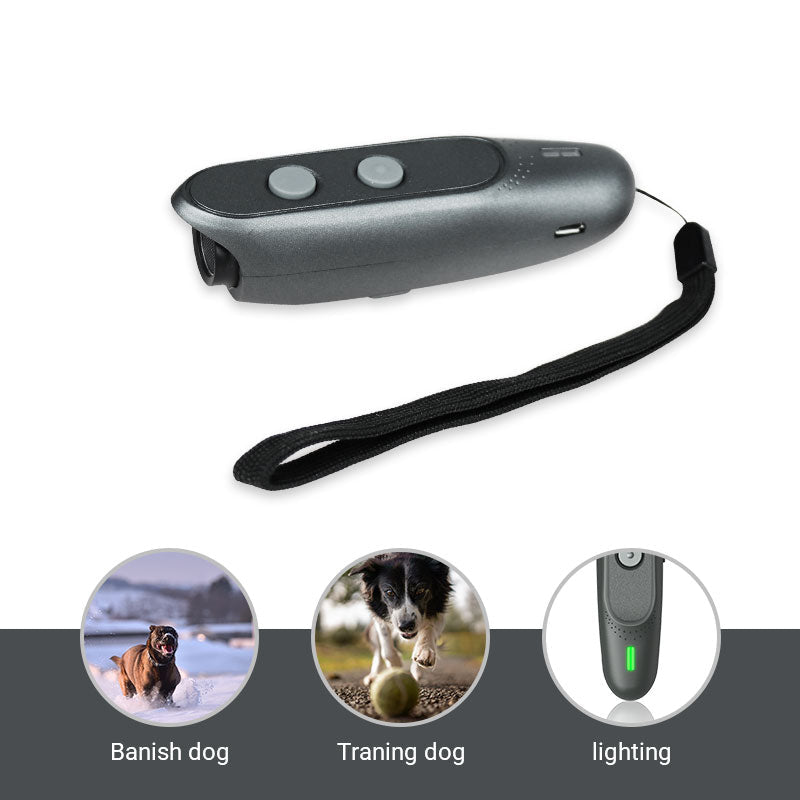 HKM-9501245 Ultrasonic Handheld Dog Bark Deterrent Trainer with Rechargeable Battery