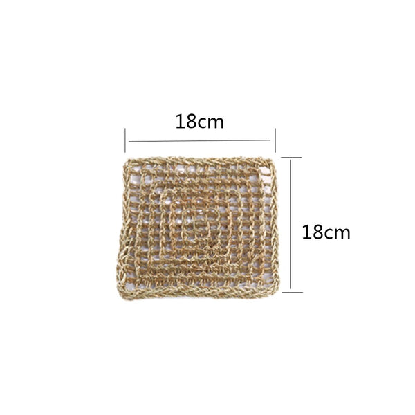 HKM-9502013 Natural Seaweed Straw Mat Hammock for Reptiles and Lizard Nest