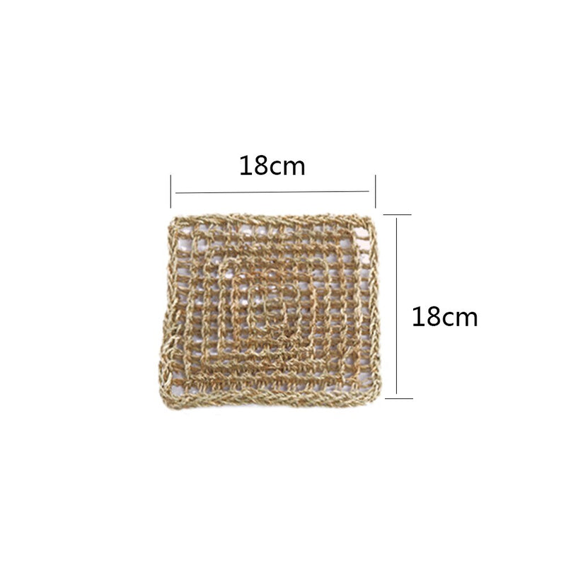 HKM-9502013 Natural Seaweed Straw Mat Hammock for Reptiles and Lizard Nest
