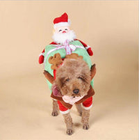 HKM-9502141 Santa Claus Transformation Dog Costume - Red Polyester - Sizes S to XXL
