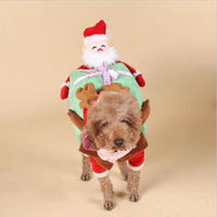 HKM-9502141 Santa Claus Transformation Dog Costume - Red Polyester - Sizes S to XXL